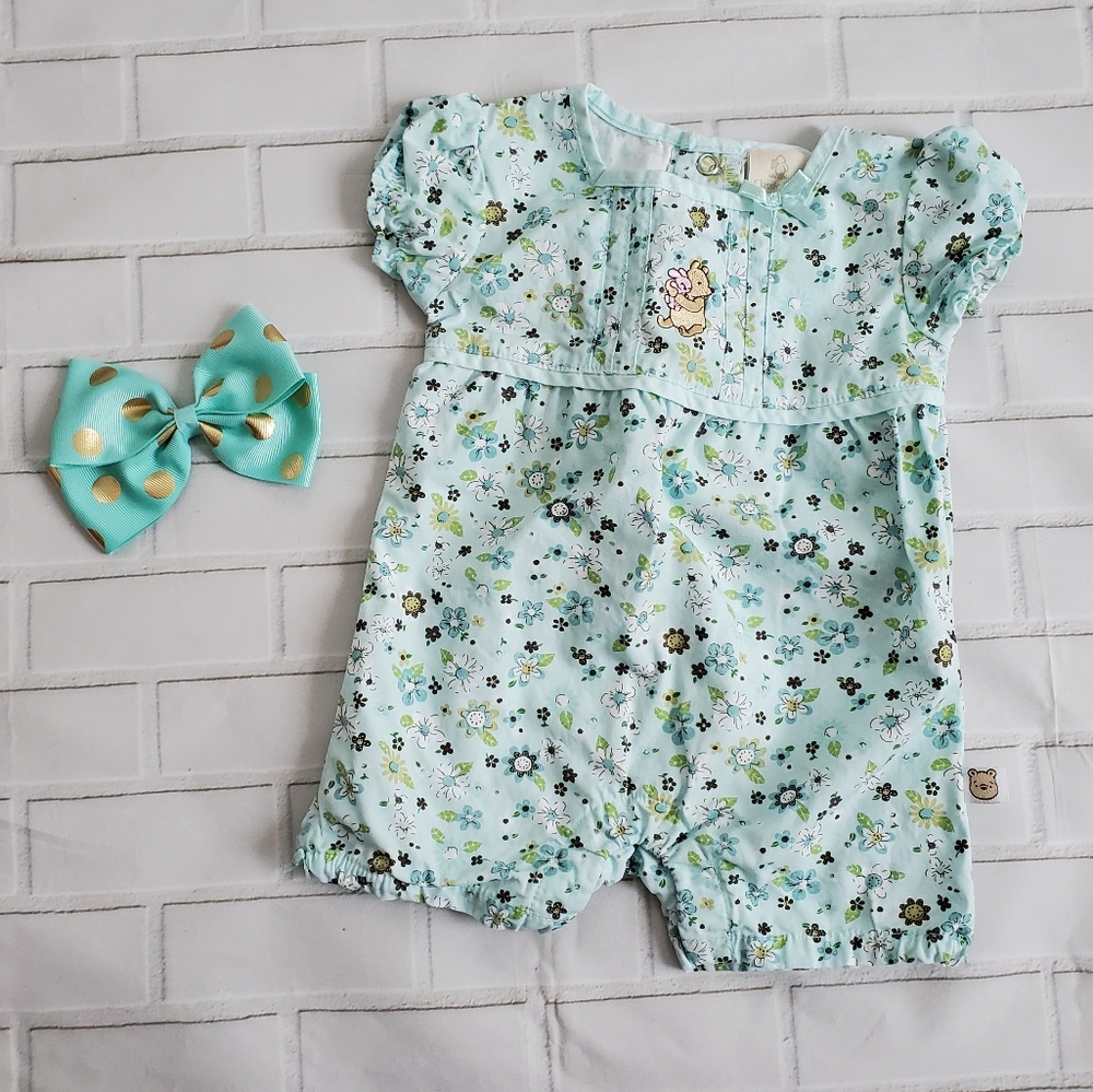 Disney Classic Pooh 6 month outfit teal